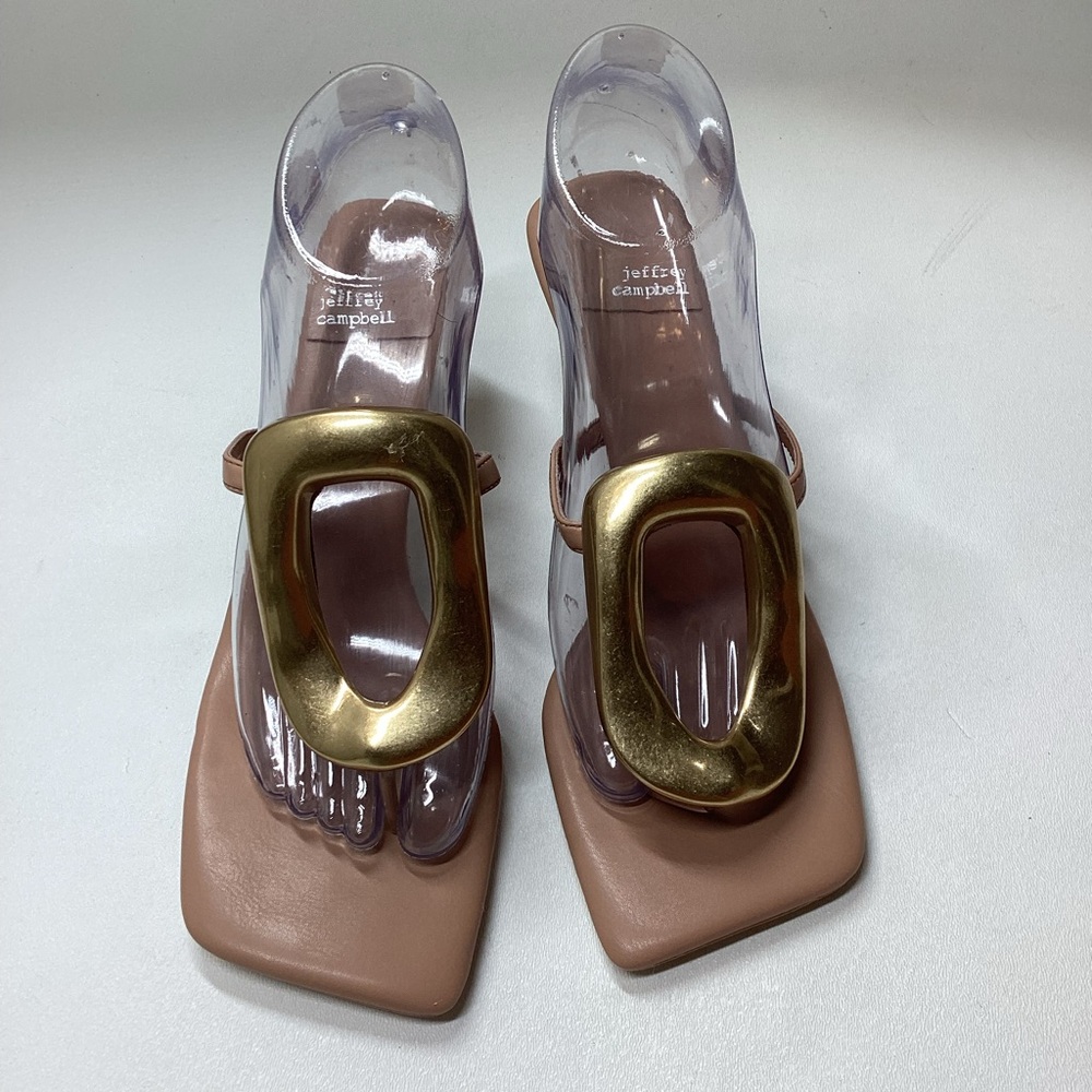 Jeffrey Campbell Linq Up 60mm leather heeled sandals - Picture 5 of 14